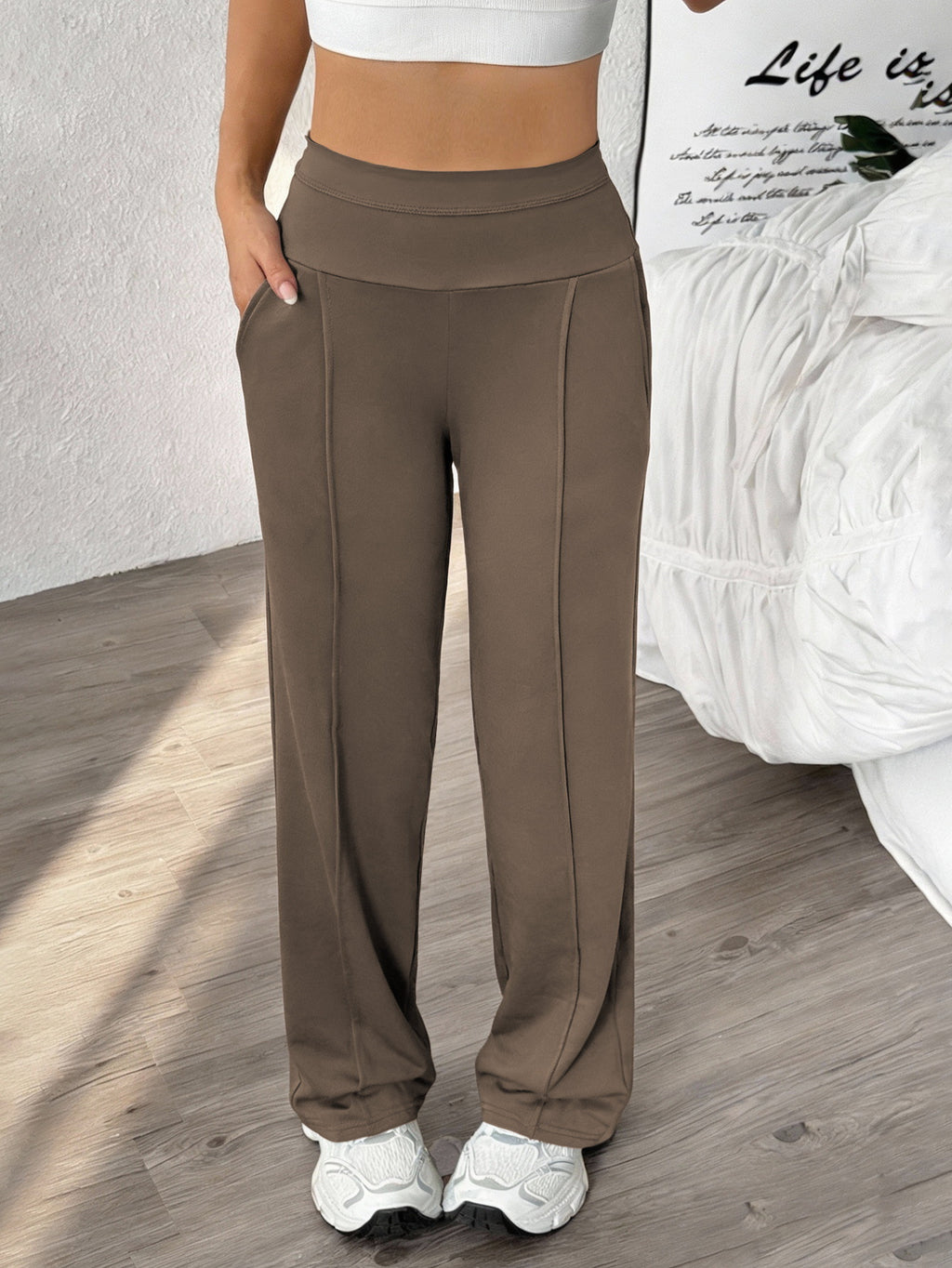 High Waist Color Block Yoga Pants Slim Fit