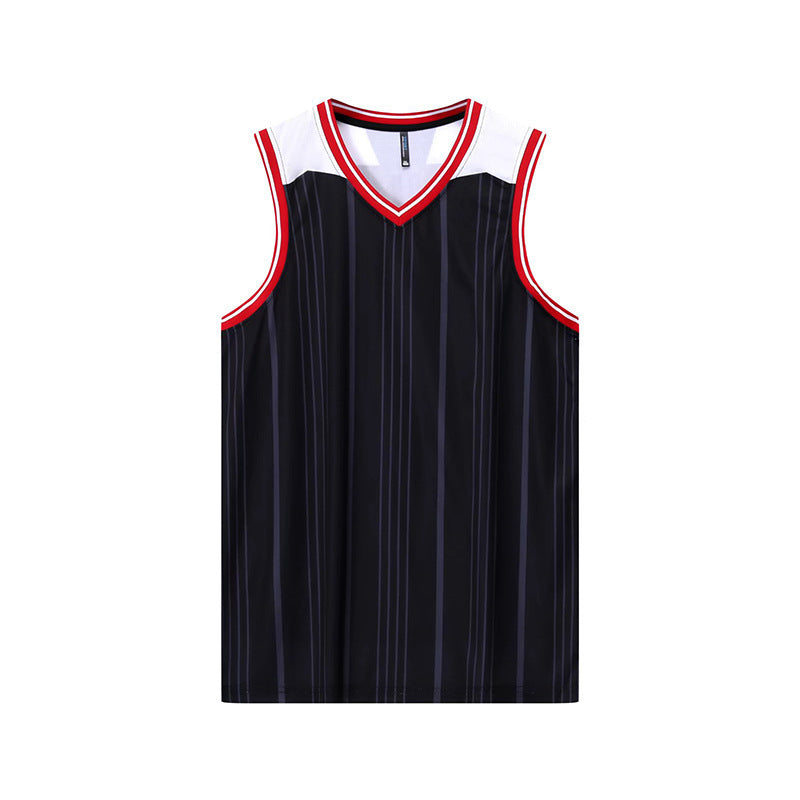 Striped Basketball Jersey Set For Training Games