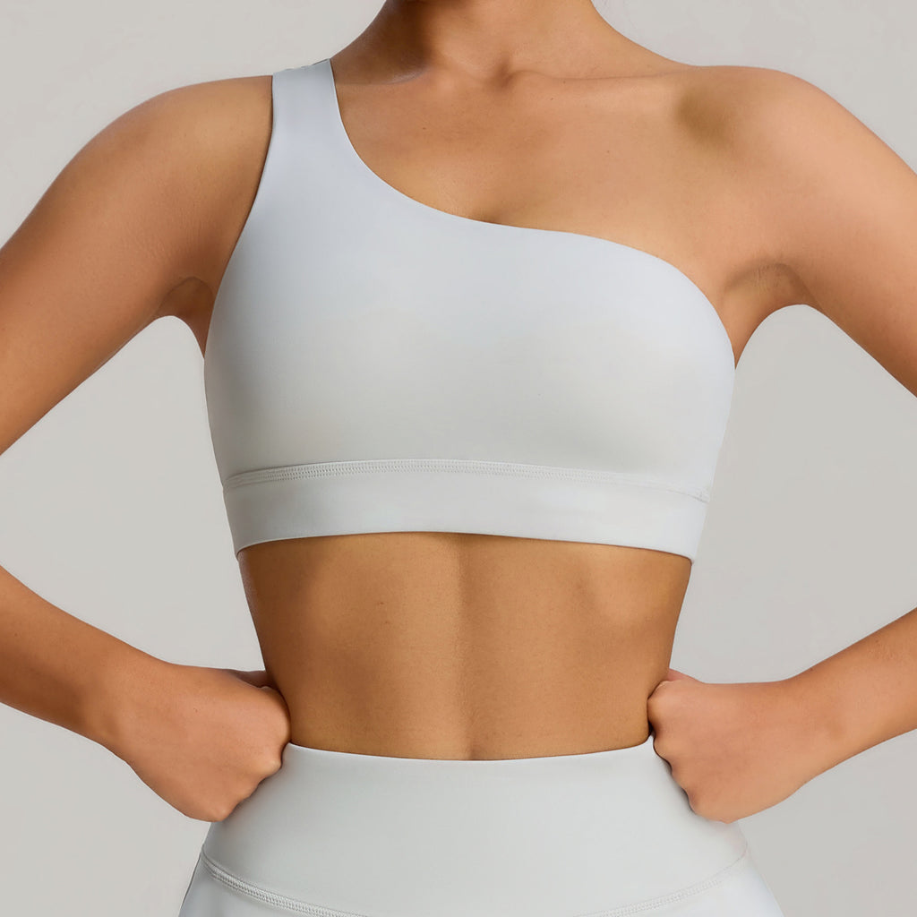 One Shoulder Sports Bra High Stretch Workout