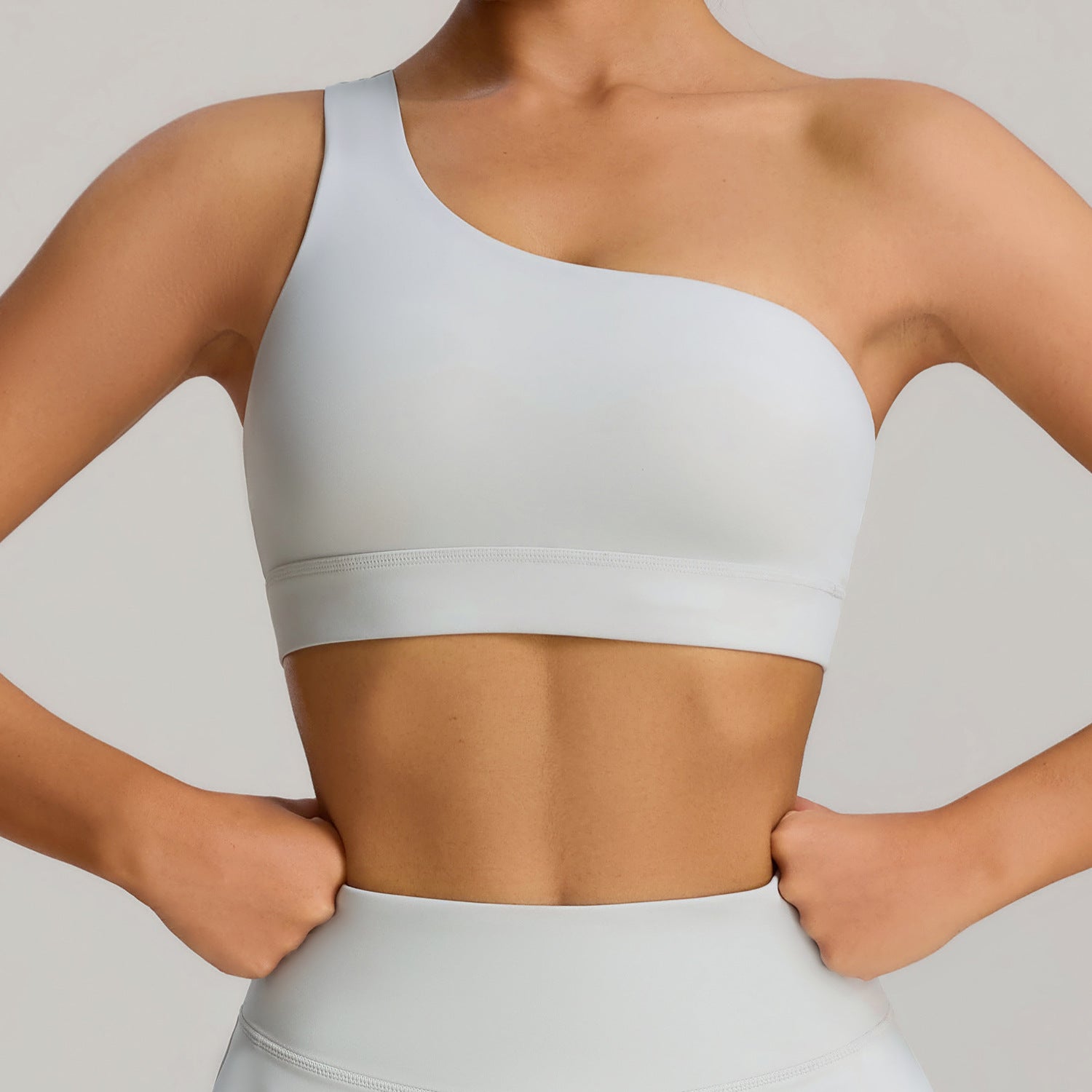 One Shoulder Sports Bra High Stretch Workout