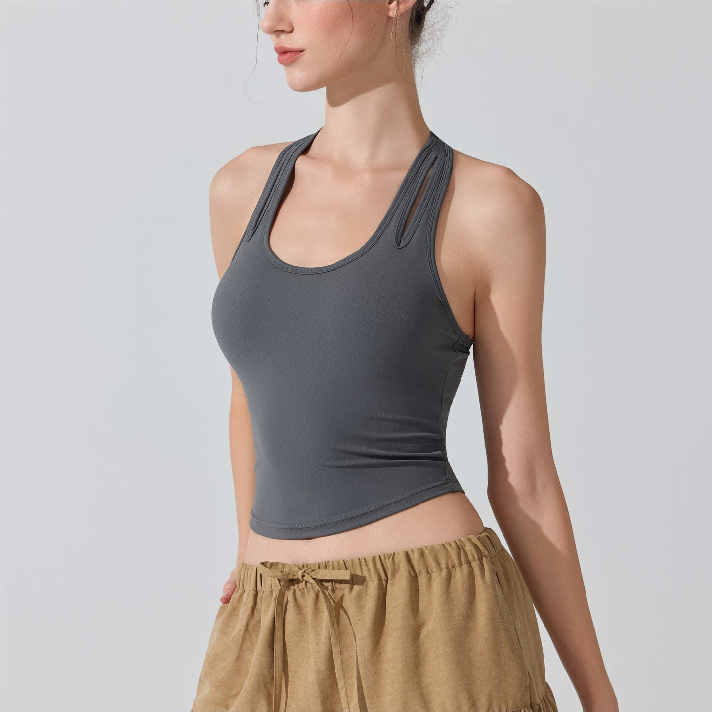 Halter Sports Bra With Antibacterial Support Fit