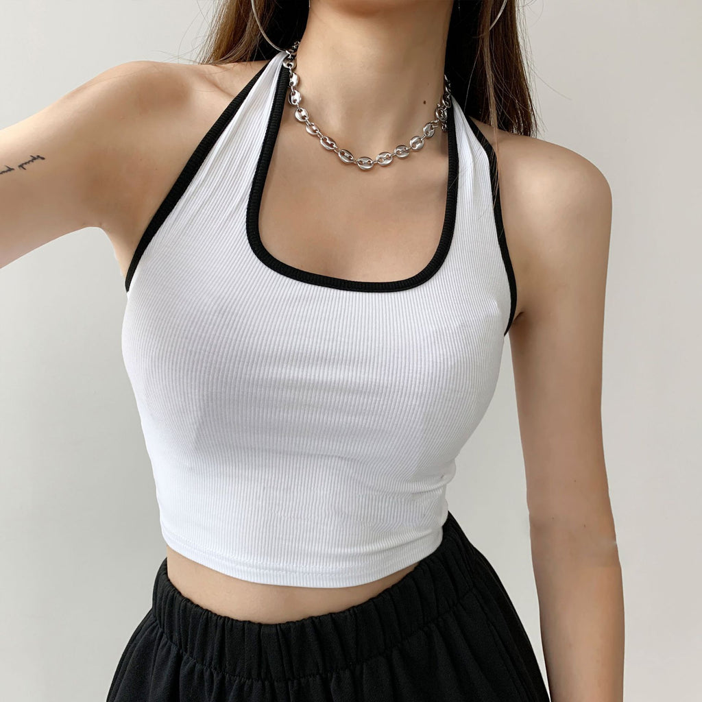 Halter Neck Backless Workout Tank Top Women