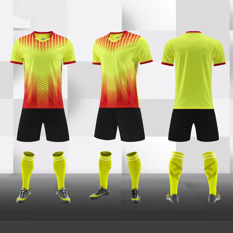 Short Sleeve Soccer Jersey Set Breathable Fit