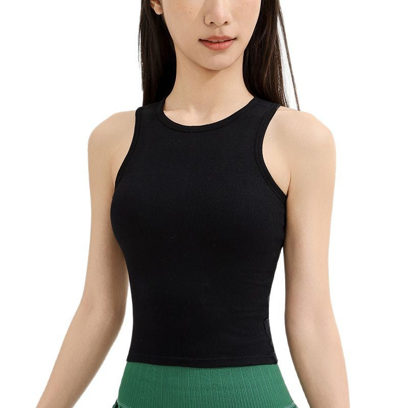Ribbed Sports Tank With Built In Padding