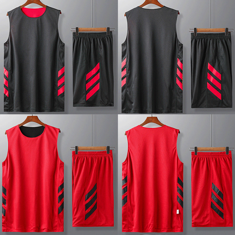Mesh Reversible Basketball Jersey Set Breathable