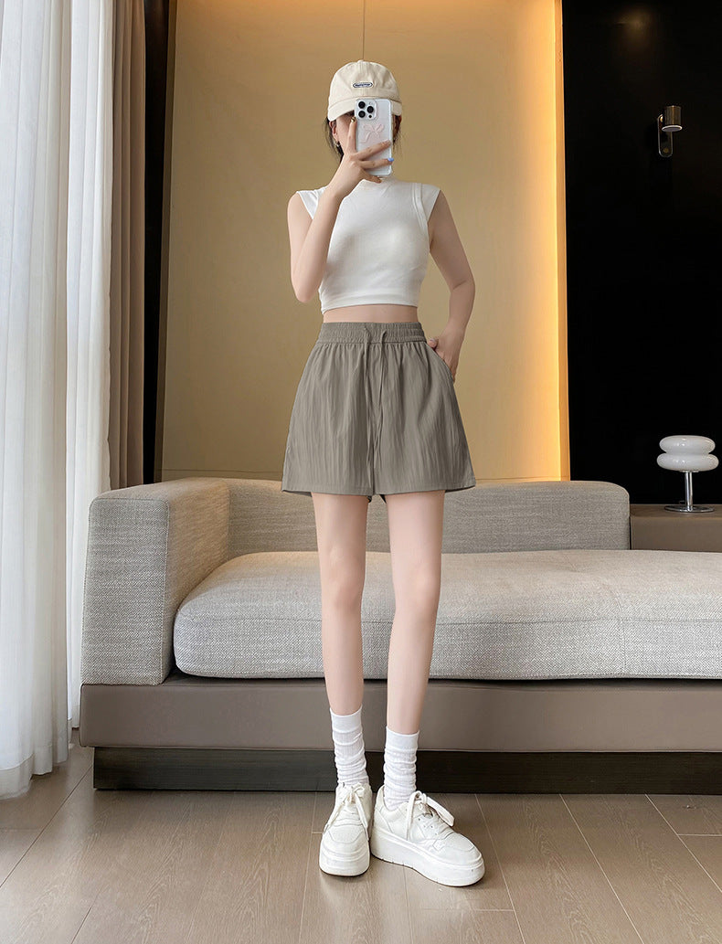 High Waisted Wide Leg Athletic Shorts Women