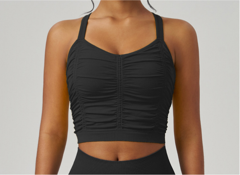 Ruched Sports Bra With Medium Support Fit