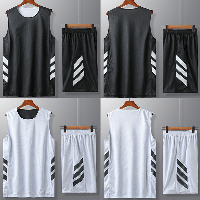 Mesh Reversible Basketball Jersey Set Breathable