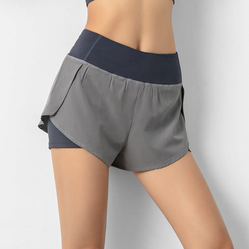 Double Layer Workout Shorts Anti Chafing Women