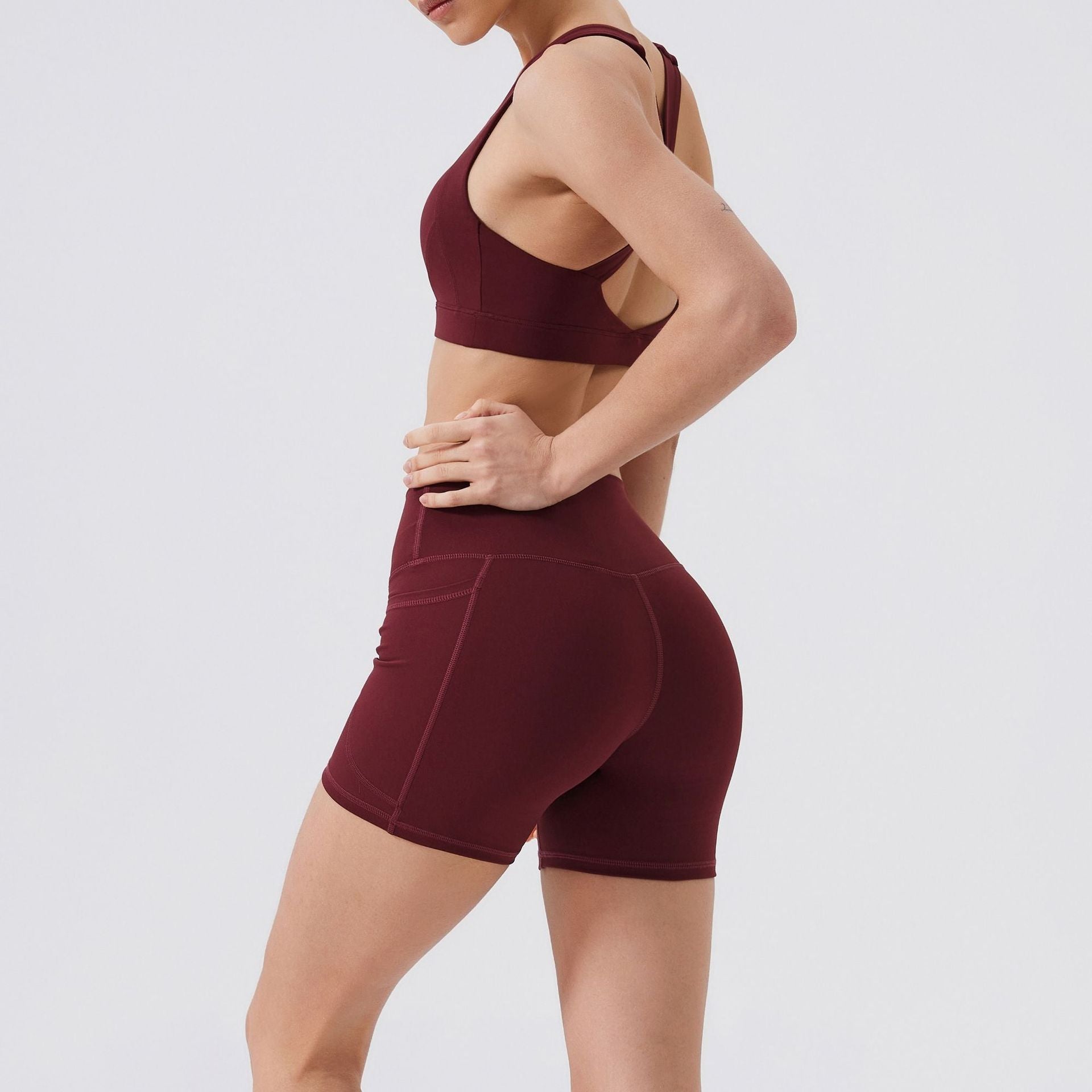 Quick Dry High Waist Running Workout Shorts Women