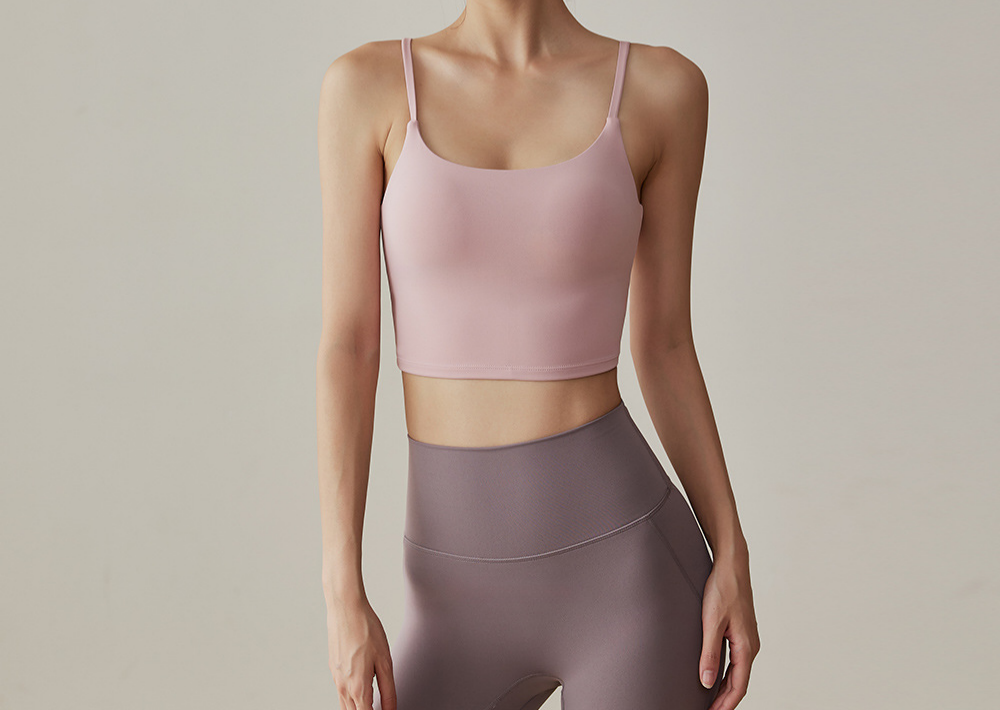 Padded Sports Bra Thin Strap Yoga Tank Top