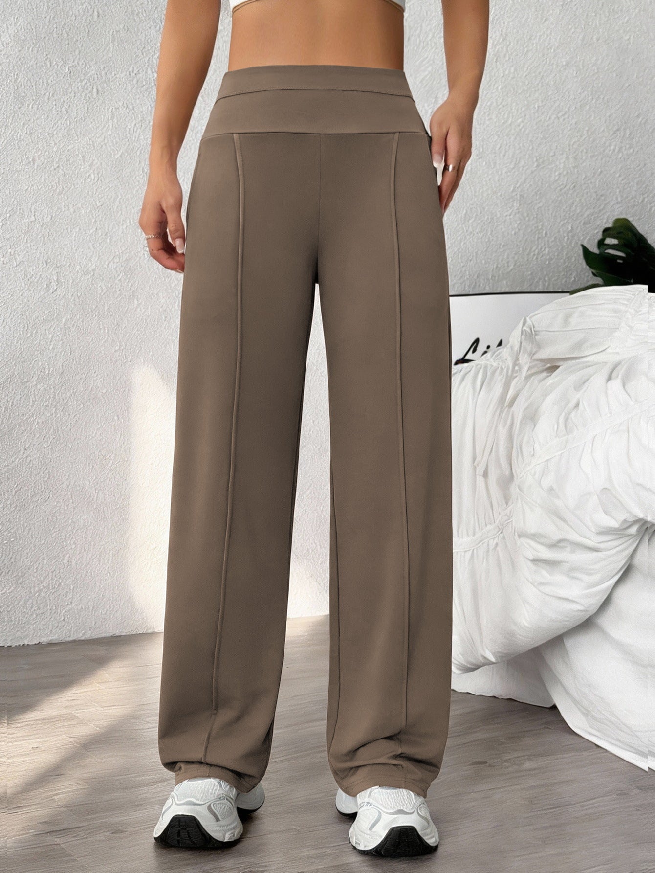 High Waist Color Block Yoga Pants Slim Fit